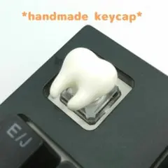 自作キーキャップ 白い歯④ キートップ　keycap ミニチュア ホワイト