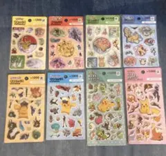 【韓国限定】ポケモン シール 8種セット 韓国ダイソー