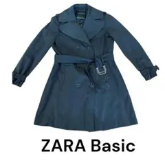 春コーデZARA Basic ザラベーシックブラック トレンチコートXL美品