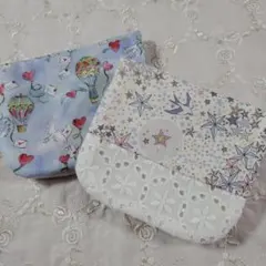 リバティfuwara6重ガーゼハンカチ2枚◇アデラジャフルーアウェイ他