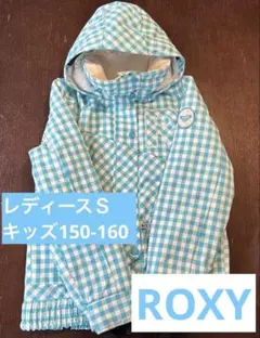 ROXY スノーボードウェア 水色チェック　S（150-160cm）　送料無料