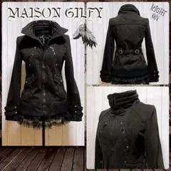 ミリタリー ブルゾン ジャケット 黒 平成ギャル y2k ダークコア パンク