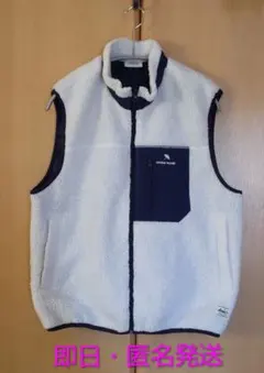 美品！ アーノルドパーマー ベスト Ｍ ホワイト(内側 ネイビー)