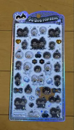 モンチッチ うるちゅる POP SEAL モノトーン ボンボンドロップシール