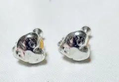 シルバー ハート型 イヤリング