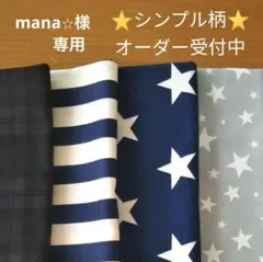 ハンドメイド　ランチマット　給食袋　コップ袋　星　ボーダー　チェック　シンプル
