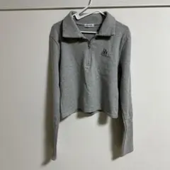 aquaiist グレー クロップドトップス　Mサイズ