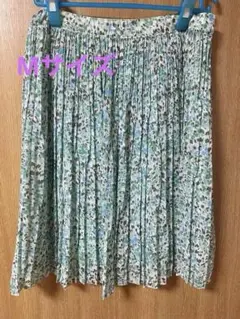 美品　ROTARYHOUSE プリーツスカート　花柄　グリーン