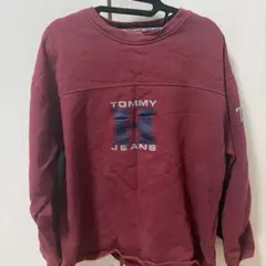 TOMMY JEANS バーガンディ トレーナー