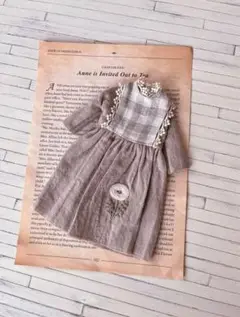 作家様 ブライス リカちゃん ワンピース アウトフィット お花刺繍