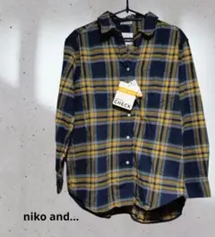 新品タグ付き ニコアンド チェック シャツ S