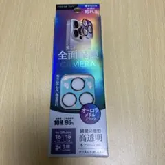 iPhone 16用カメラ保護フィルム オーロラメタリックブラック