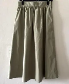 値下げ中！NBBオリーブグリーン フレアスカート(S)