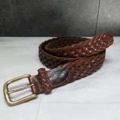 90s POLO RALPH LAUREN メッシュベルト 真鍮バックル 34