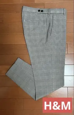 H&M✨グレンチェックスキニーフィットパンツ W29