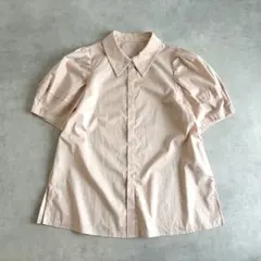 JUSGLITTY パール刺繍衿ブラウス バルーンスリーブ ピンクのサムネイル