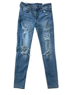 アメリカンイーグル JEGGING ジェギング 8 ダメージデニム