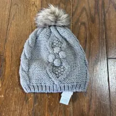 GapKids グレー ニット帽 S/M ポンポン付き