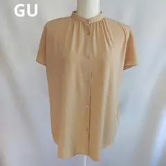 GU ドレープバンドカラーシャツ(半袖) ベージュ 半袖 ブラウスのサムネイル