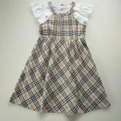 美品★130cm BURBERRY LONDON バーバリー チェックワンピース