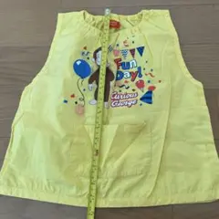 おさるのジョージ 幼稚園用スモック イエローノースリーブ