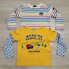 MIKI HOUSE DOUBLE.B 長袖 シャツ 110 2枚 まとめ売り