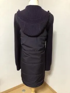値下げ　美品　カルバンクラインのコート　袖、パーカー部分がニット素材