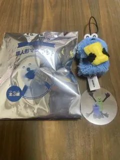 スシロー×パペットスンスン　コラボ限定　指人形マスコット（たまご）&クリアピック