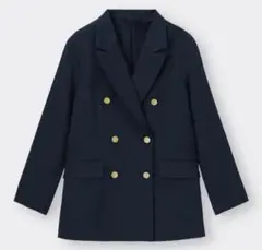 GU 紺ブレ ダブルブレストブレザー M