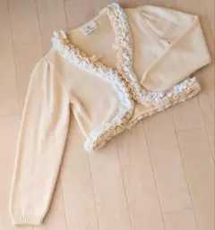 組曲 フリル付きニットボレロ 140～150