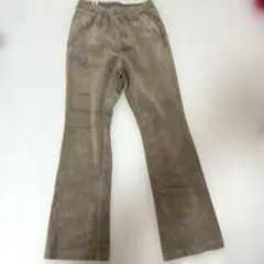 GUコーデュロイフレアパンツ 130cm ピンクベージュ　ジーユー