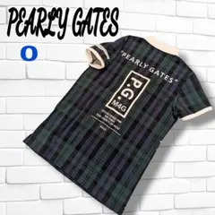 【美品】PEARLY GATES チェック柄ポロシャツ 半袖