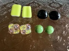 ガラスのピアスセット120サージカルステンレスシルバー