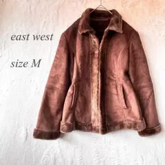 east west スウェード調コート M ブラウン 羽織 アウター 1233