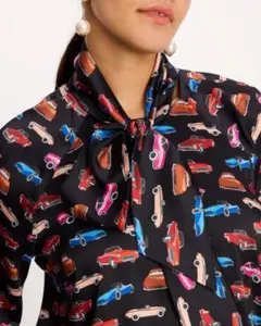 kate spade new york ボウタイブラウス 車柄のサムネイル