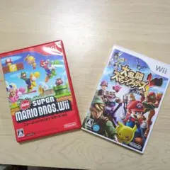 Wii ソフト2本セット マリオブラザーズ＋スマブラX 説明書付き