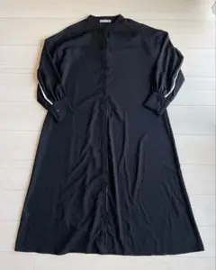armonia アルモニア 黒 長袖 ロング フレア ワンピ F