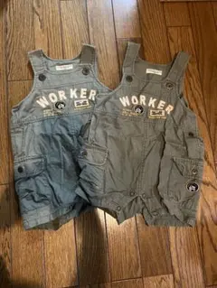 ELFIN DOLL KIDS WORKERロンパース 90サイズ　双子　セット