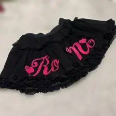 RONI フリル付き黒スカート 100cm~