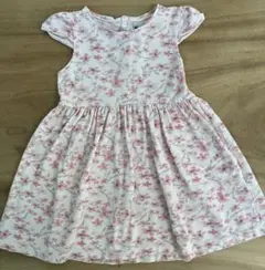 プチバトー　ピンクお花ワンピース116