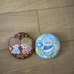 サンリオキャラクター 刺繍ピンバッジ