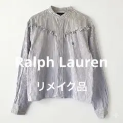 【極美品/一点物】ラルフローレン フリル スタンドカラーシャツ クロップド