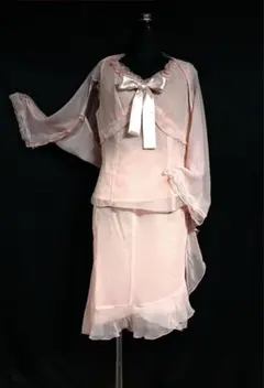 豪華なキラキラスーツ4点セット ピンク色　11号