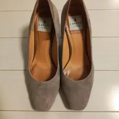 LANVIN en Bleu グレージュ スエード ハイヒール