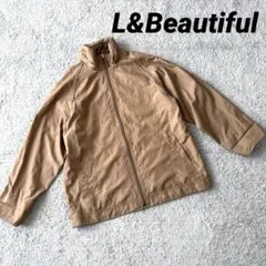 美品【L&Beautiful】ナイロンジャケット ジャンパー 茶色 LL 大きい