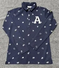 アディダスゴルフ　ネイビー　長袖ポロシャツ　Ｌ　美品