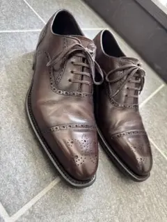 Clarks レザームラ加工プレーントゥレザー ブラウンサイドゴアブーツ Clarks レザームラ加工プレーントゥレザー ブラウンサイドゴア