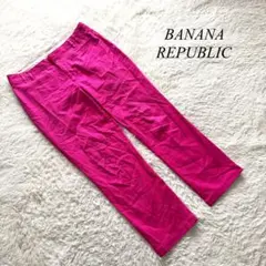 N4【バナナリパブリック】カジュアルパンツ　クロップド丈　ピンク　6 ゴルフ