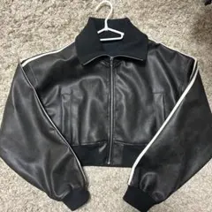 袖ラインレザージャケット