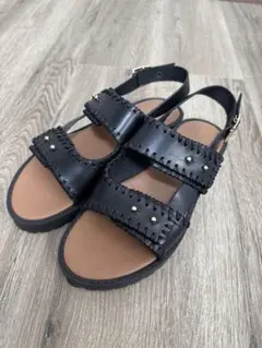 【美品】MAURO de BARIマウロ・デ・バーリ サンダル　黒 24cmのサムネイル
